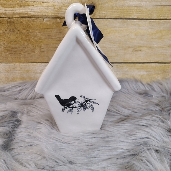RAE DUNN LL "CHIRP" Birdhouse With Bird On Back By - Picture 4 of 6
